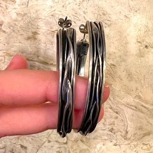 Alon Diller Sterling Silver Hoop Earrings